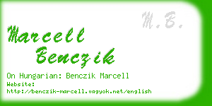 marcell benczik business card